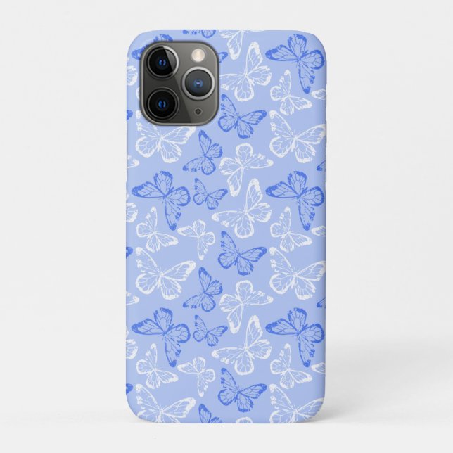 Blue Butterfly Case-Mate iPhone Case (Back)