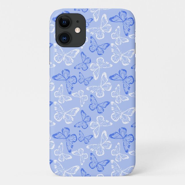 Blue Butterfly Case-Mate iPhone Case (Back)