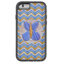 Blue Butterfly Chevron