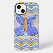 Blue Butterfly Chevron