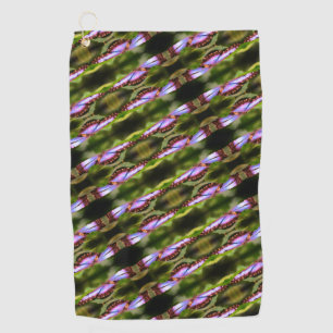 Blue Butterfly Close Up Nature Pattern Golf Towel