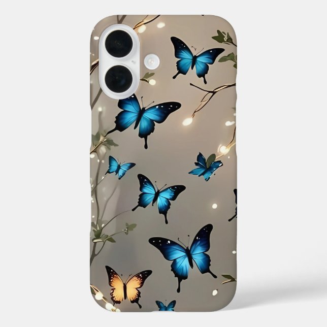 Blue Butterfly colourful  Case-Mate iPhone Case (Back)