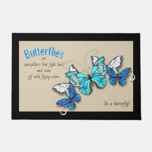 Blue Butterfly Doormat