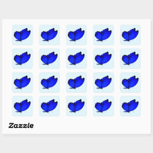 Blue Butterfly Envelope Seals