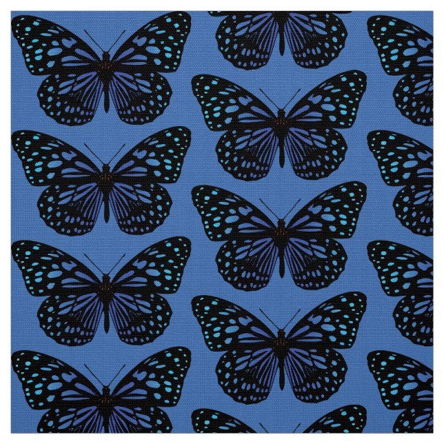 Blue Butterfly Fabric (Swatch)