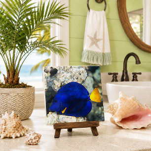 Blue Butterfly Fish Coral Reef Ocean Fish Tile