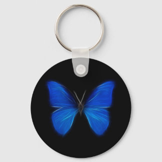 Blue Butterfly Flying Insect Keychain