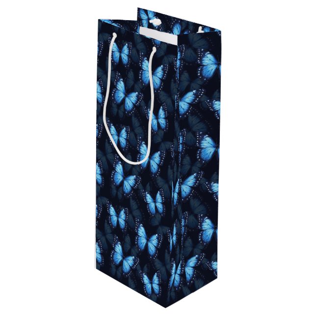 Blue Butterfly Gift Bag (Front Angled)