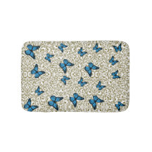 Blue butterfly gold garden