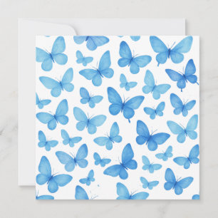 Blue Butterfly Holiday Card