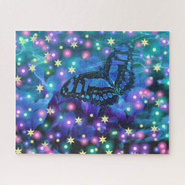Blue Butterfly Jigsaw Puzzle (Horizontal)
