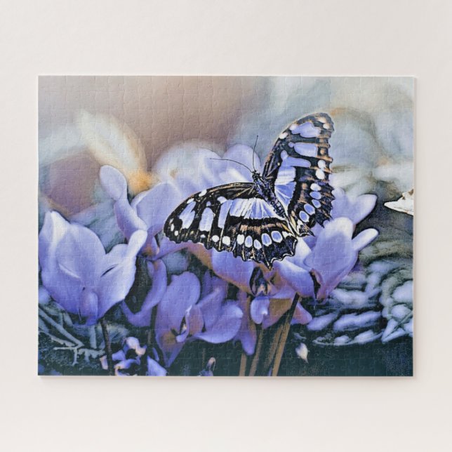 Blue Butterfly Jigsaw Puzzle (Horizontal)