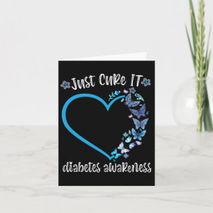 Blue Butterfly Just Cure It November Diabetes Awar Card