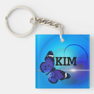 Blue Butterfly Keychain