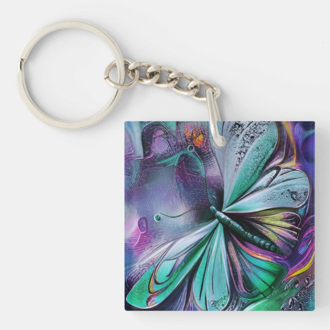 Blue Butterfly Keychain (Front)