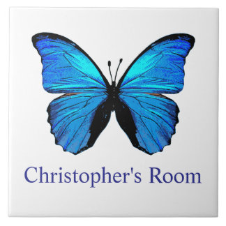 Blue Butterfly Kids Room  Tile
