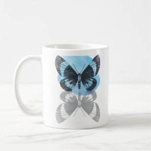 Blue butterfly magic. coffee mug