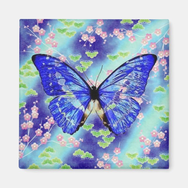 Blue Butterfly Magnet (Front)
