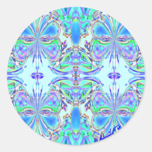 "Blue Butterfly Mandala" Stickers