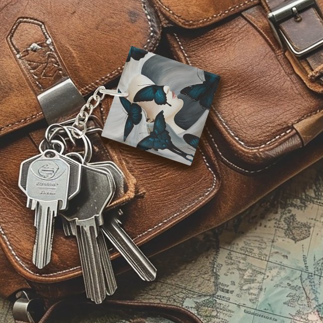 Blue Butterfly Masquerade Keychain (Creator Uploaded)
