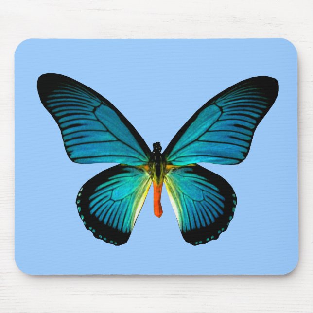 Blue Butterfly Mouse Pad (Front)