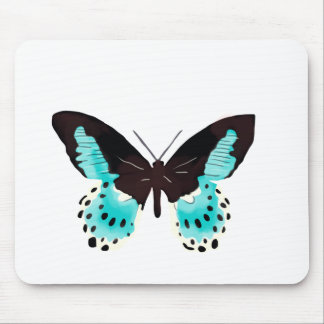 Blue butterfly mouse pad