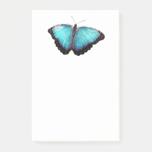 Blue Butterfly Nature Art, Fine Photo Illustration Post-it Notes