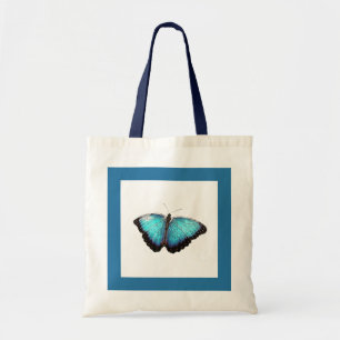 Blue Butterfly Nature Art, Fine Photo Illustration Tote Bag