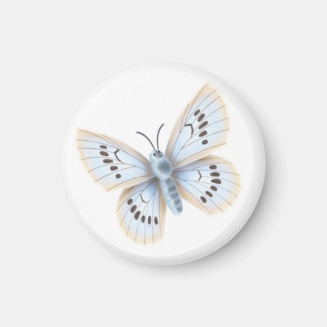 Blue Butterfly Nature Garden Fauna Magnet (Front)