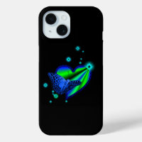 Blue Butterfly on Rainbow Heart with Stars