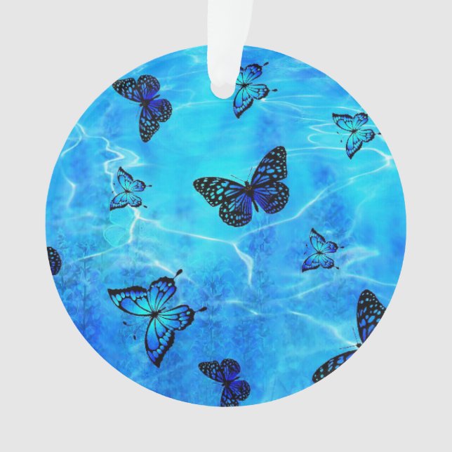 Blue Butterfly Ornament (Front)