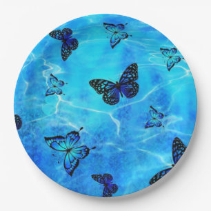 Blue Butterfly Paper Plate
