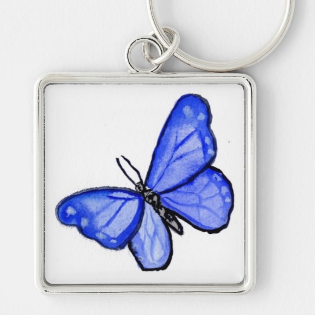 Blue Butterfly Pendant Keychains (Front)