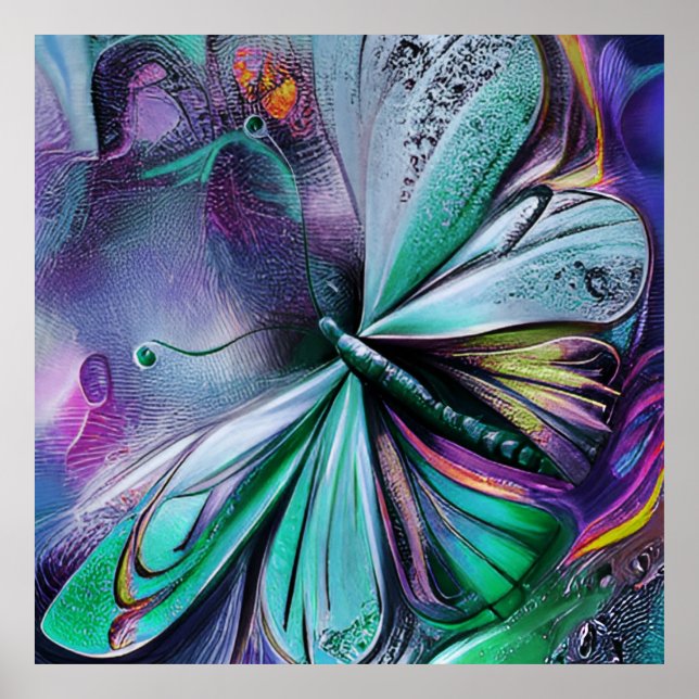 Blue Butterfly Poster (Front)