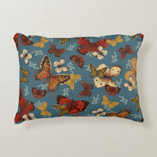 blue Butterfly seamless pattern Accent Pillow