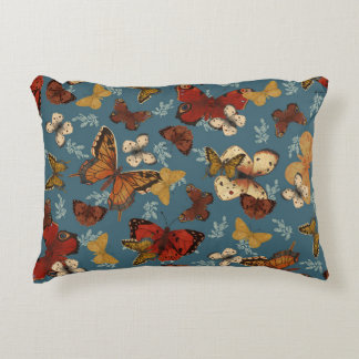 blue Butterfly seamless pattern Accent Pillow