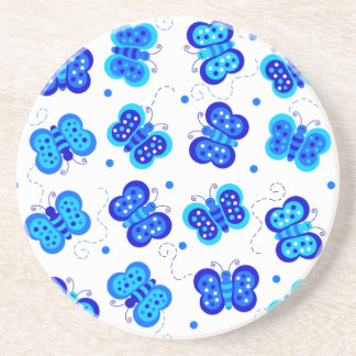 Blue Butterfly Social Coaster