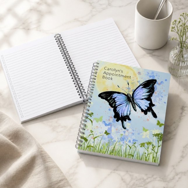 Blue Butterfly Spiral Notebook (Creator Uploaded)