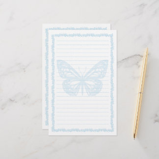 Blue Butterfly Stationery Paper