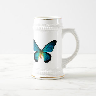 Blue Butterfly Stein