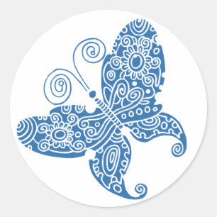 Blue Butterfly Sticker