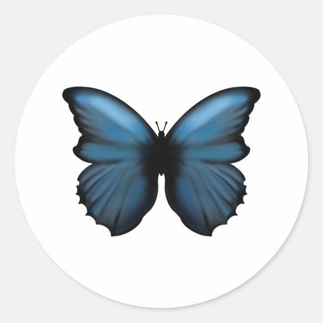 Blue Butterfly Sticker (Front)