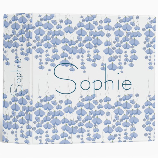 Blue Butterfly Swarm Custom Binder (Front/Spine)