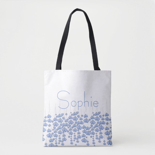 Blue Butterfly Swarm Custom Tote Bag (Front)