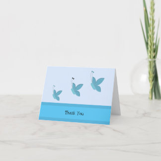 Blue Butterfly Thank You Card