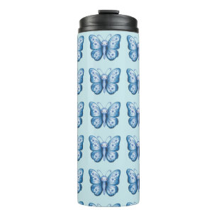 Blue Butterfly Thermal Tumbler
