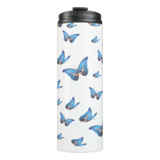 Blue Butterfly Thermal Tumbler