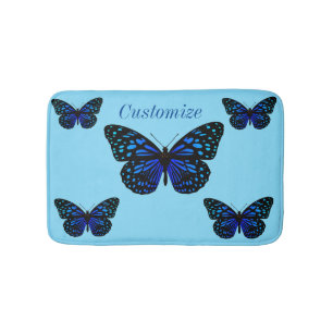 Blue butterfly Thunder_Cove Bath Mat