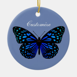 Blue Butterfly Thunder_Cove Ceramic Ornament