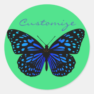 Blue butterfly Thunder_Cove Classic Round Sticker